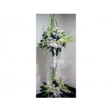 Condolence Floral Stand of Roses, Orchids and Gladiolus